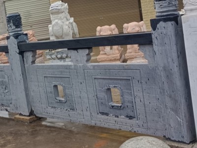 湖北白麻石栏杆图3